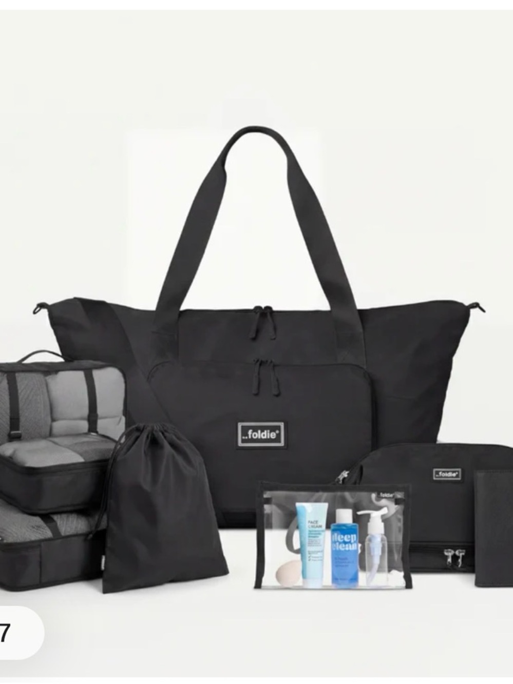 NWT The Foldie Ultimate Travel Bundle In Black - 5-Piece Set